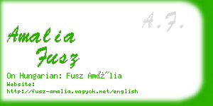amalia fusz business card